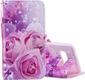 Samsung Galaxy S10+ Hoesje - Mobigear - Design Serie - Kunstlederen Bookcase - Roses - Hoesje Geschikt Voor Samsung Galaxy S10+