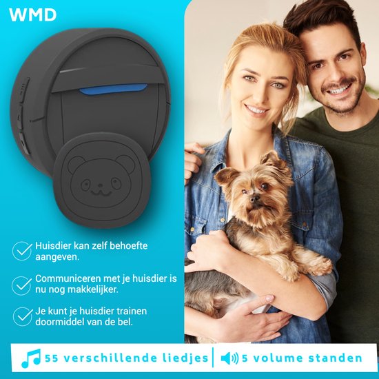 Draadloze Deurbel Voor Honden & Katten - Water en Warmtedicht - LED indicatie met 55 verschillende melodieën — afbeelding 4
