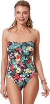 No Gossip Bandeau badpak met bloemenpatroon Met borstkussen en schouderbanden MULTICOLOR 40