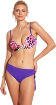 No Gossip Balconette push up bikiniset kleurrijk,purper luipaardpatroon Kruising aan de voorkant MULTICOLOR 40