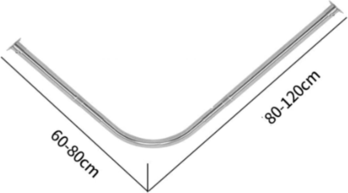 WetRack® douchegordijnstang Douchestang Verstelbaar Uitschuifbaar