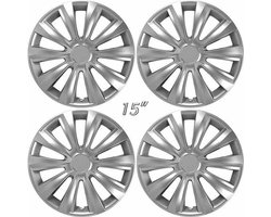 Wieldoppen DELTA-S 15 inch zilver. Set a 4 stuks (CONTROLEER UW BANDENMAAT en lees a.u.b. de onderstaande, uitgebreide tekst!)