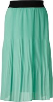 Dames plisse rok uni met elastische brede tailleband mintgroen kort Maat S XL bol