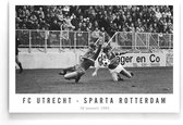 Walljar - FC Utrecht - Sparta Rotterdam '83 - Zwart wit poster