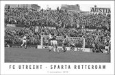 Walljar - FC Utrecht - Sparta Rotterdam '70 - Zwart wit poster