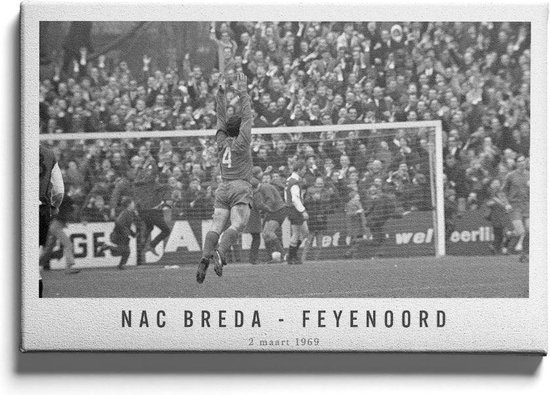 Walljar - NAC Breda - Feyenoord '69 - Muurdecoratie - Canvas schilderij