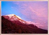 Poster Met Metaal Rose Lijst - Chimborazo Vulkaan Poster