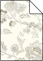 Proefstaal Origin Wallcoverings behang bloemen beige - 326124 - 26,5 x 21 cm