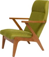 Sternzeit - Fauteuil Apollo lounge stof velvet appel groen