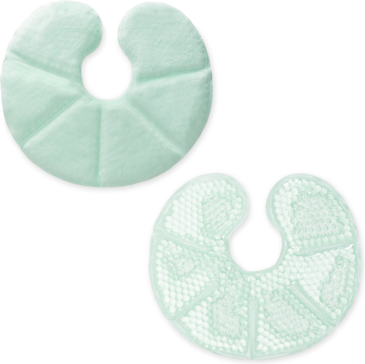 Goedkoopste Navaris set van 2 thermokompressen - Hot cold pack voor warm of koud gebruik - Herbruikbare gelpads met stoffen bekleding - Voor borstvoeding - Groen