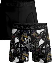 Muchachomalo-2-pack onderbroeken voor mannen-Elastisch Katoen-Boxershorts - Maat S
