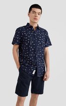 O'Neill Shirts Men AOP CHAMBRAY Blauw Ao 2 Xl - Blauw Ao 2 100% Katoen Shirt
