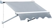 Outsunny Luifel zonwering balkonzonwering knikarmtrekker aluminium 120 x 70 cm 2 kleuren F8-VQPX-19KW