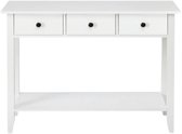 NumberOne® Sidetable met 3 lades - Elegante Stijl - Salontafel - Wit