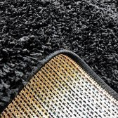 Magic Floor - Lila Shag - Tapijt - Vloerkleed - Hoogpolig - Rechthoekig - Zwart - Polyester - (150x80cm)