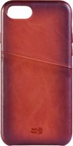 Apple iPhone 7 Hoesje - Senza - Desire Cardslot Serie - Echt Leer Backcover - Burned Cognac - Hoesje Geschikt Voor Apple iPhone 7