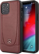 iPhone 12/12 Pro Backcase hoesje - Mercedes-Benz - Effen Rood - Leer