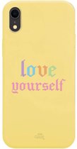 iPhone XR - Love Yourself Yellow - iPhone Rainbow Quotes Case