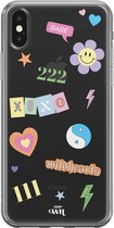 iPhone XS Max Case - Wildhearts Icons Colors - xoxo Wildhearts Transparant Case