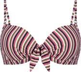 Sassy Stripe balconette bikinitop Meerkleurig, Roze, Groen maat 40C (80C)