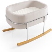 ByFame - BabySara babymand - creme - mozesmand - inclusief matrasje en standaard