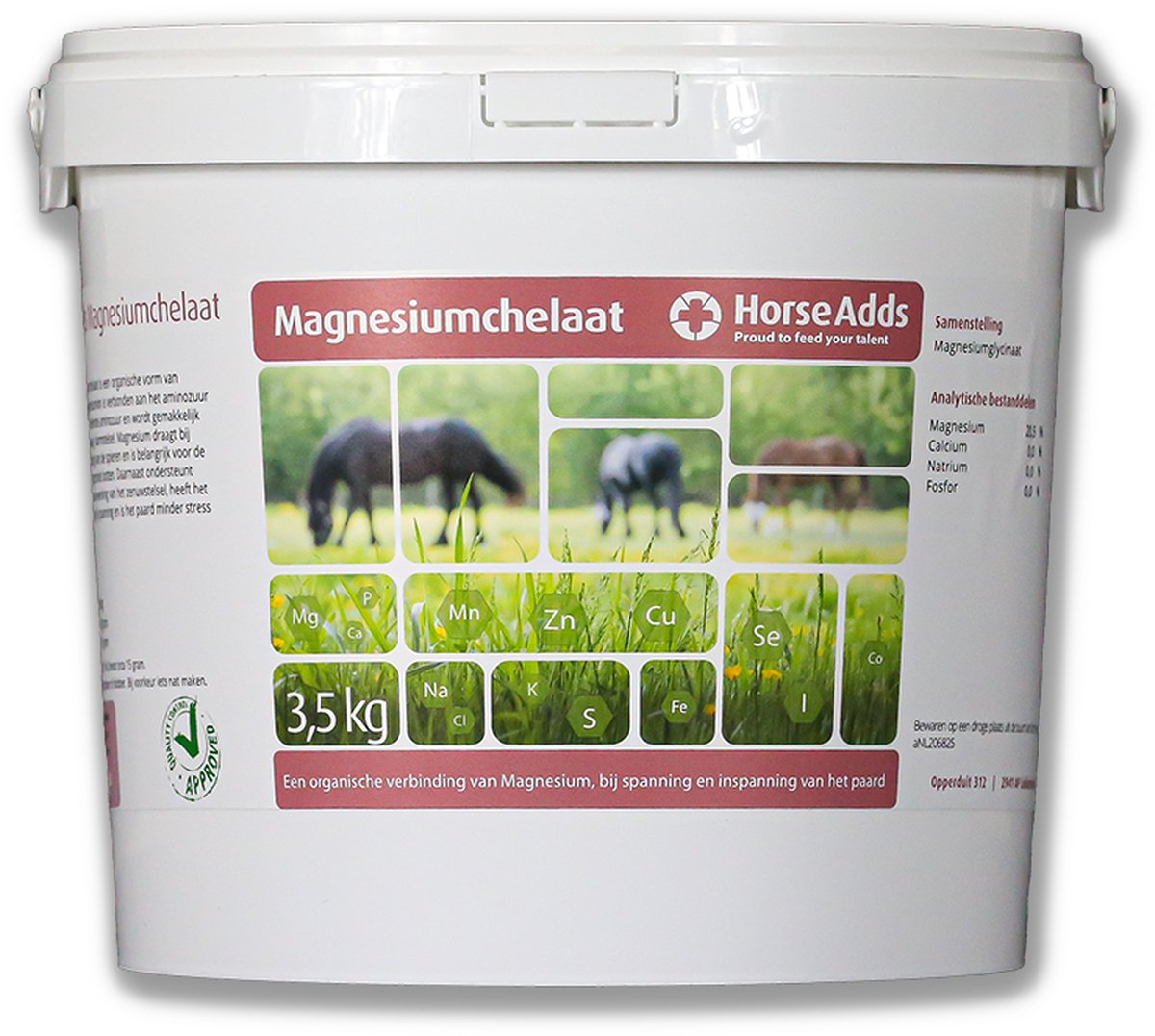 Magnesiumchelaat 3,5 kg - Horse Adds Paardensupplementen
