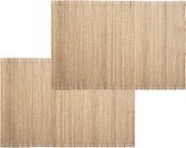 Set van 4x stuks placemats naturel bamboe 45 x 30 cm - Tafel onderleggers