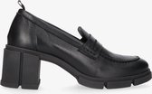 Tango | Romy heel 2-b black leather loafer - black sole | Maat: 40