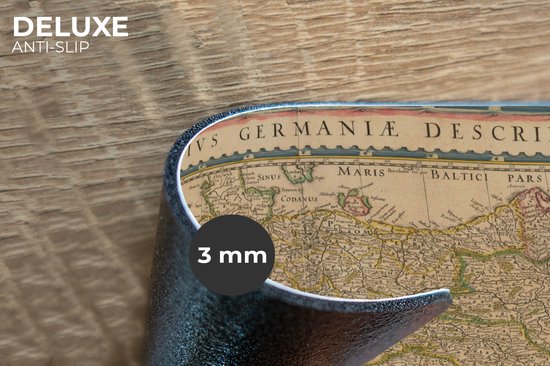 Set de table - Carte - Europe - Vintage - 45x30 cm - 6 pièces