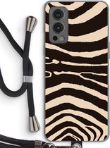 Case Company® - OnePlus Nord 2 5G hoesje met Koord - Arizona Zebra - Telefoonhoesje met Zwart Koord - Bescherming aan alle Kanten en Over de Schermrand