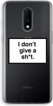 Case Company® - OnePlus 7 hoesje - Don't give a shit - Soft Cover Telefoonhoesje - Bescherming aan alle Kanten en Schermrand