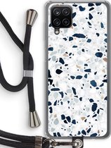 Case Company® - Samsung Galaxy A12 hoesje met Koord - Terrazzo N°1 - Telefoonhoesje met Zwart Koord - Bescherming aan alle Kanten en Over de Schermrand