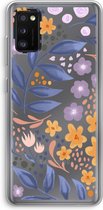 Case Company® - Samsung Galaxy A41 hoesje - Flowers with blue leaves - Soft Cover Telefoonhoesje - Bescherming aan alle Kanten en Schermrand