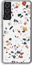 Case Company® - Samsung Galaxy S21 FE hoesje - Terrazzo N°4 - Soft Cover Telefoonhoesje - Bescherming aan alle Kanten en Schermrand