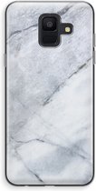 Case Company® - Samsung Galaxy A6 (2018) hoesje - Witte marmer - Soft Cover Telefoonhoesje - Bescherming aan alle Kanten en Schermrand