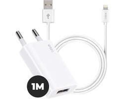 WiseQ Oplader Geschikt Voor iPhone - USB Oplader voor Apple iPhone - Inclusief iPhone Kabel - WISEQ Apple Oplader met Iphone oplader kabel - Wit