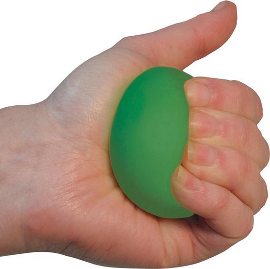 Stressbal om hand, pols of onderarm te versterken - Groen