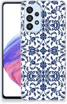 GSM Hoesje Geschikt voor Samsung Galaxy A53 5G Trendy Telefoonhoesjes Flower Blue