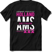 Amsterdam - Holland | TSK Original & vintage | T-Shirt Heren - Dames | Roze | Perfect Cadeau Shirt | Grappige Spreuken - Zinnen - Teksten | Maat M