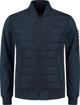 Purewhite -  Heren Regular Fit Softshell  Jas  - Blauw - Maat XS