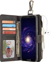 Samsung Galaxy S8 Plus Hoesje - Caseme - Luxe Wallet Serie - Kunstlederen Bookcase / 2in1 Case - Zwart - Hoesje Geschikt Voor Samsung Galaxy S8 Plus