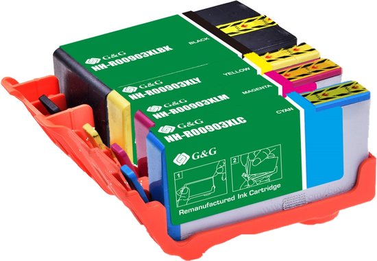 G&G HP 903 XL - Huismerk Inktcartridge - Zwart / Cyaan/ Magenta / Geel