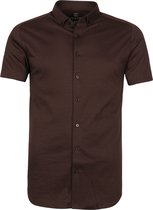 Desoto - Modern BD Overhemd Bruin - XXL - Heren - Slim-fit
