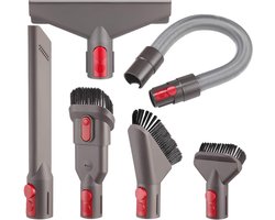 YONO Opzetstuk Accessoires Set geschikt voor Dyson V15 / V11 / V10 / V8 / V7 / V6 - Stofzuiger Mondstuk - Zuigmond - Parket Borstel - 6 Onderdelen