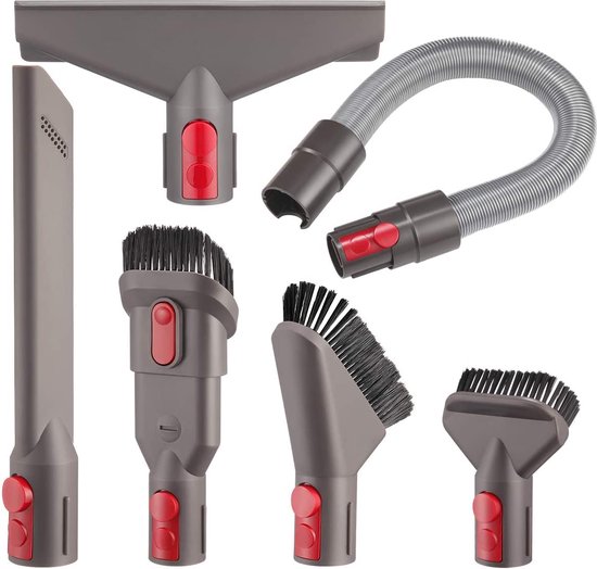 YONO Opzetstuk Accessoires Set geschikt voor Dyson V15 / V11 / V10 / V8 / V7 / V6 - Stofzuiger Mondstuk - Zuigmond - Parket Borstel - 6 Onderdelen