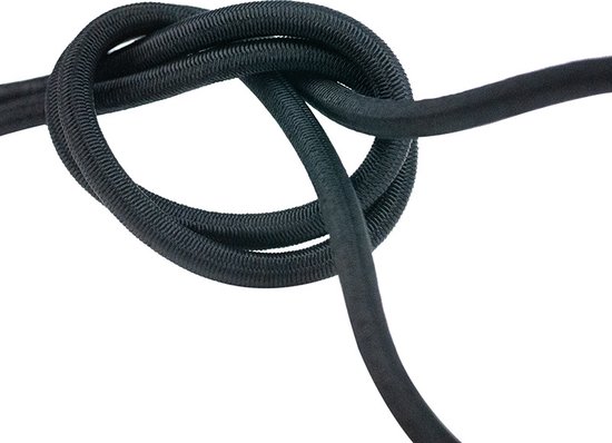 Elastisch koord 10mm zwart - 100 meter op spoel — afbeelding 3