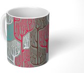 Mok - Koffiemok - Bomen - Bos - Design - Mokken - 350 ML - Beker - Koffiemokken - Theemok