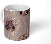 Mok - Koffiemok - Patronen - Zebra - Dieren - Mokken - 350 ML - Beker - Koffiemokken - Theemok
