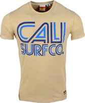 Superdry - Heren T-Shirt - Cali Surf - Slimfit - Beige
