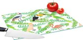 Planche à découper en Verres - 39x28 - Jungle - Vogel - Motifs - Planches à découper en Glas